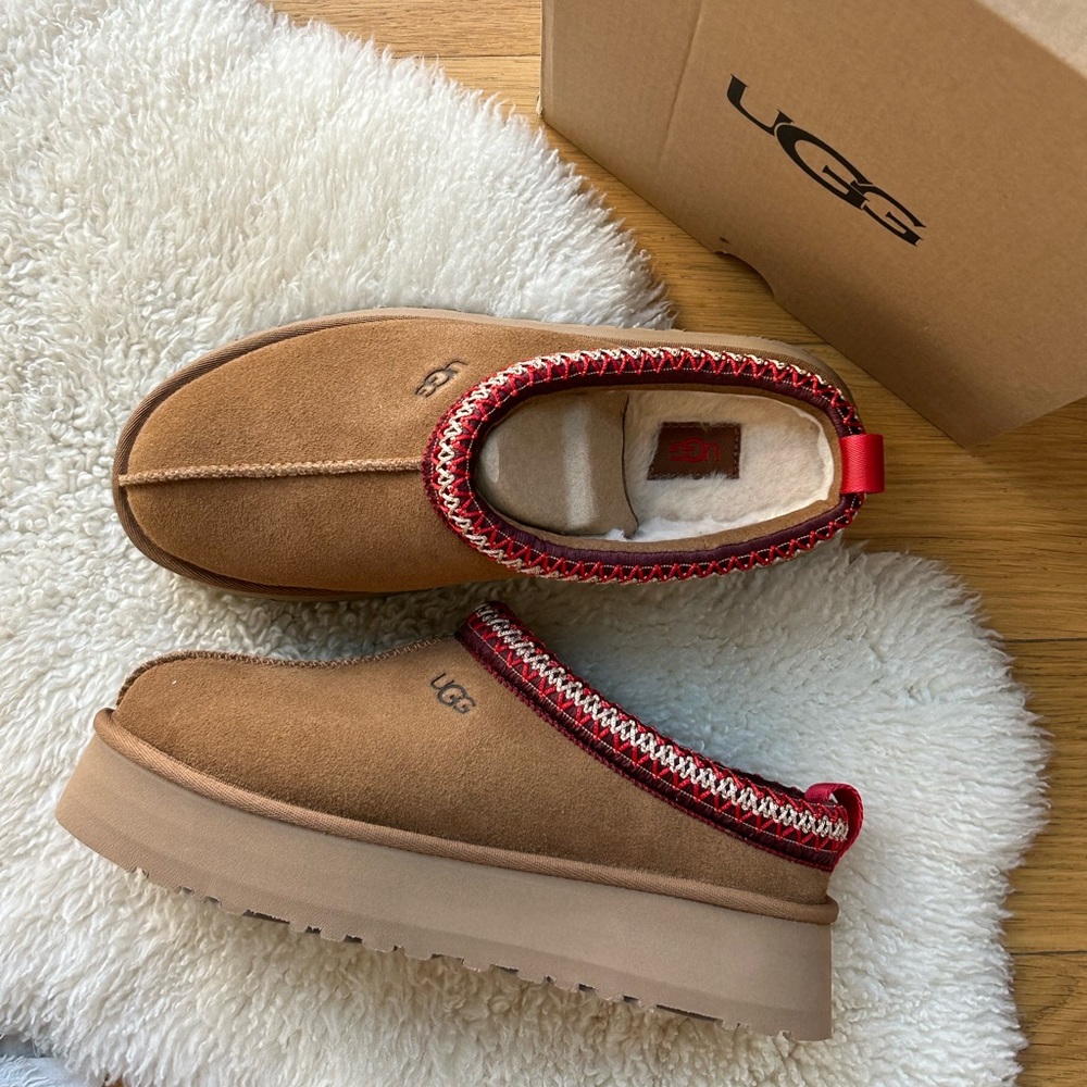 UGG Tazz Platform Slipper Chestnut US 8/EU 39 NEW WITH TAGS & BOX 💛